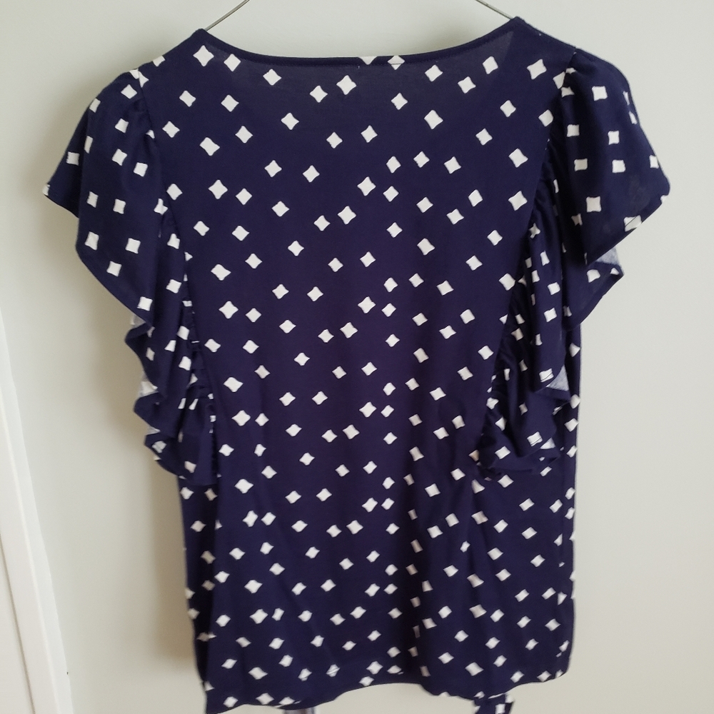 NWT Vineyard Vines Women's Navy/White Diamond Top - Picture 4 of 9